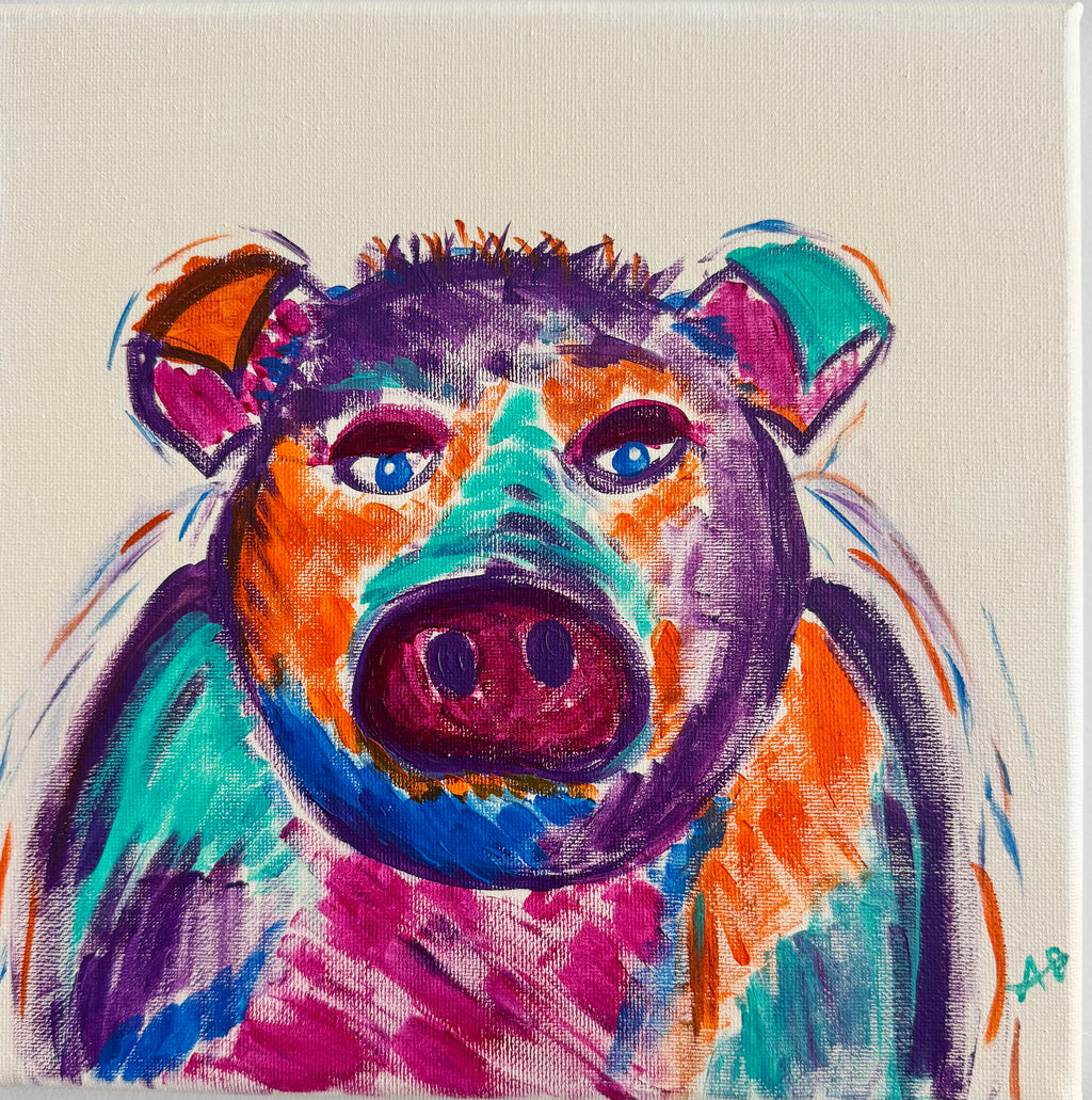 Colorful barnyard (14x14)￼
