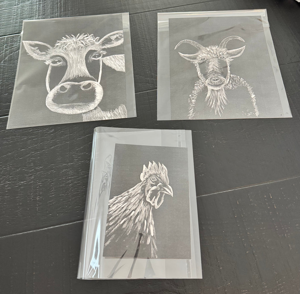 Farm trio Prints, set 3