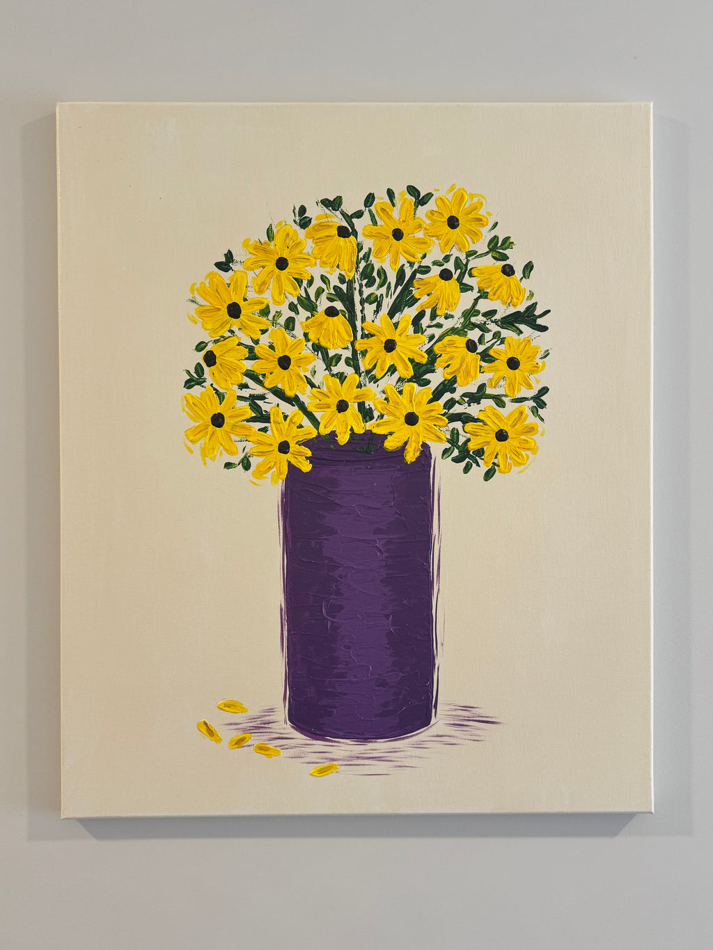 Daisy purple vase (20x24)