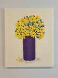 Daisy purple vase (20x24)