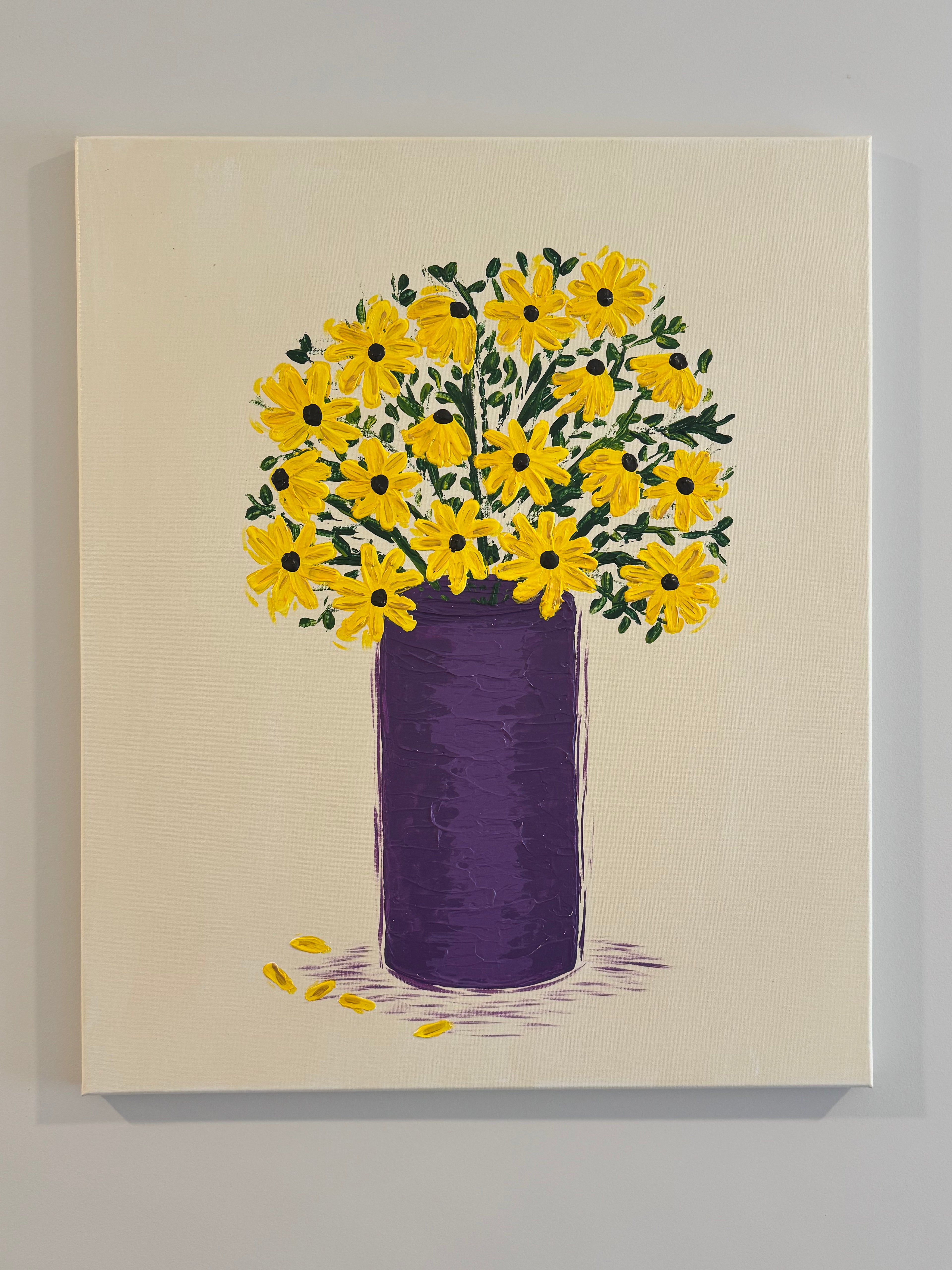 Daisy purple vase (20x24)