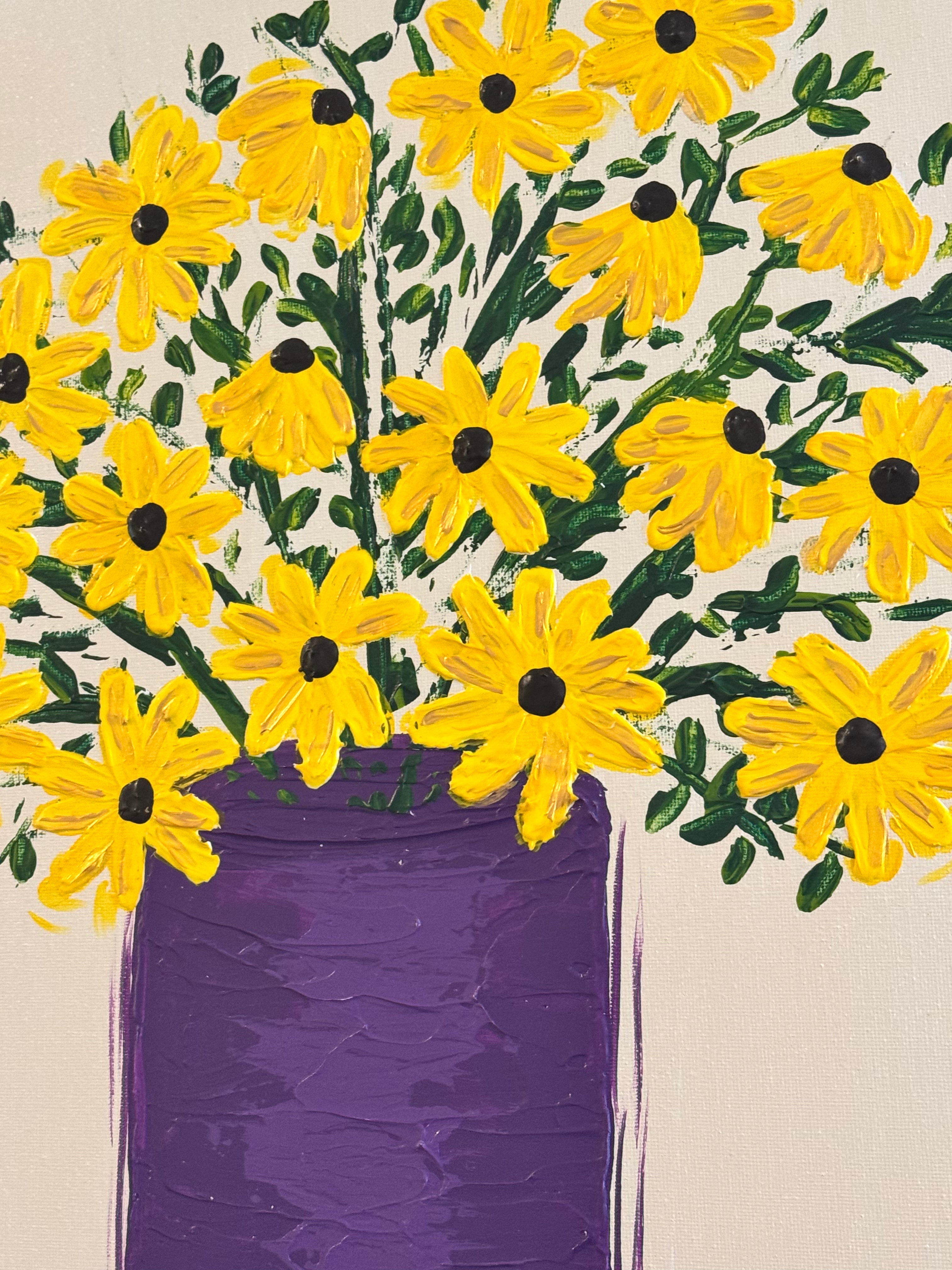 Daisy purple vase (20x24)