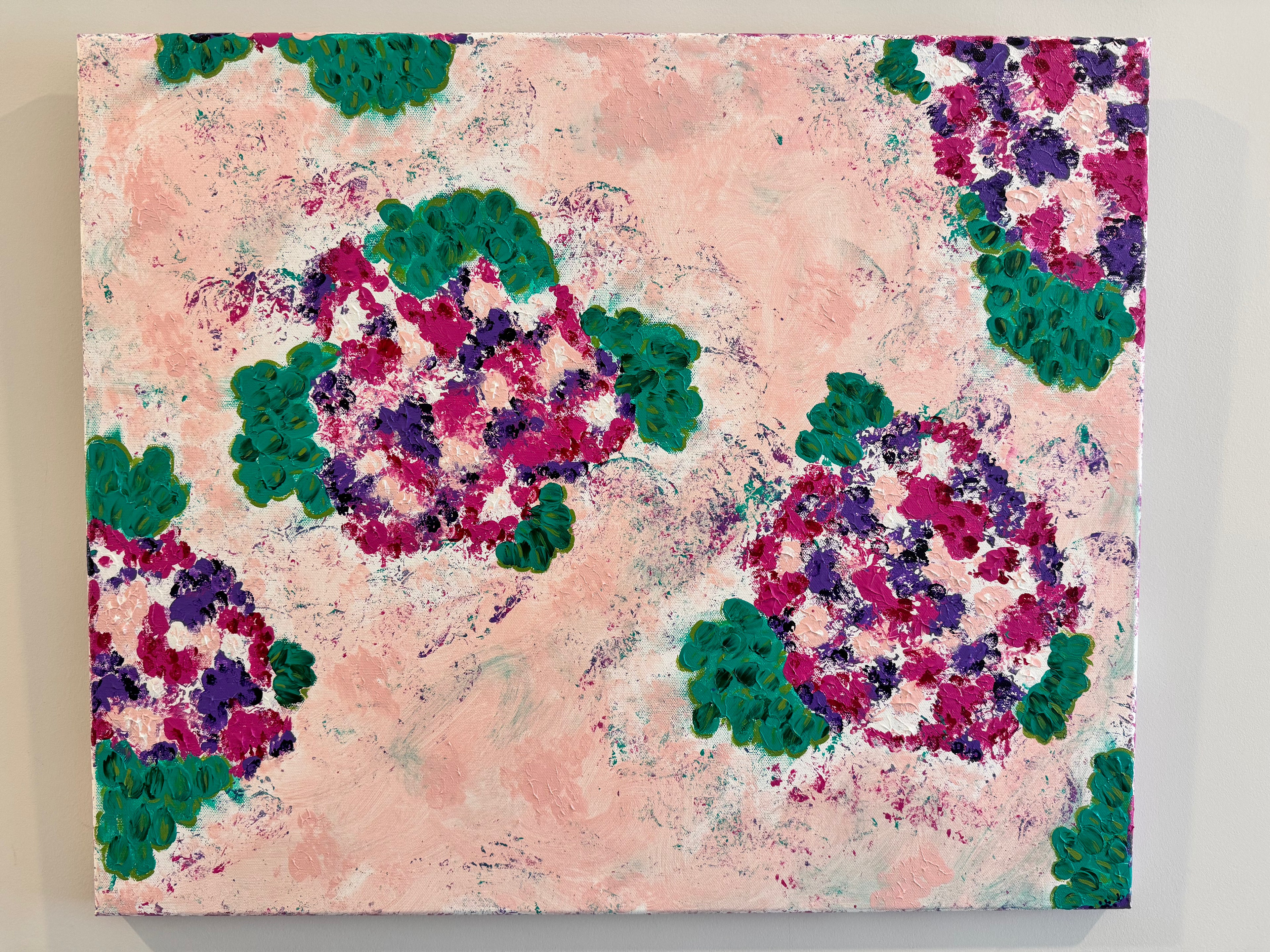 Pink flower bunches (20x24)