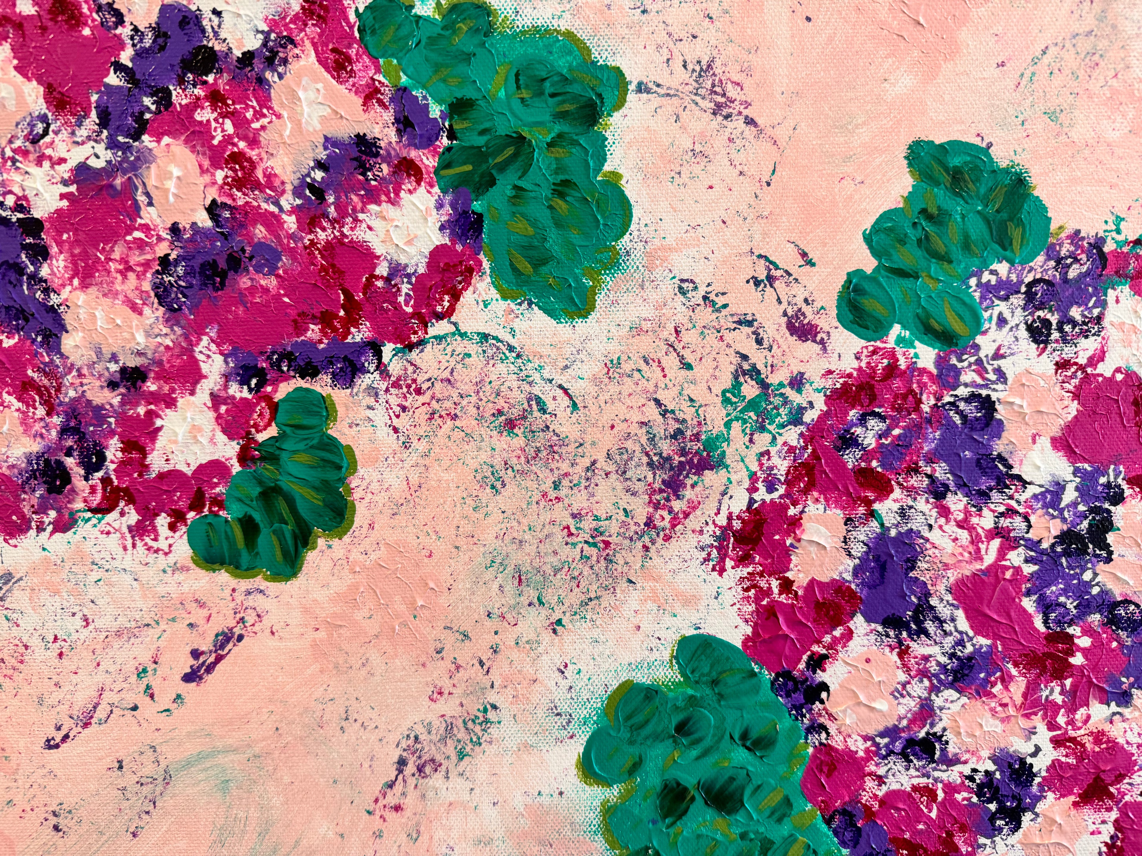 Pink flower bunches (20x24)